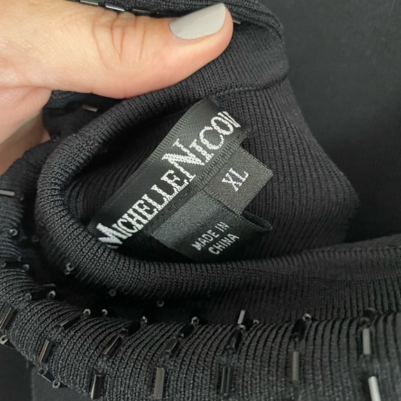 NWT beaded open back sweater - Picture 6 of 8